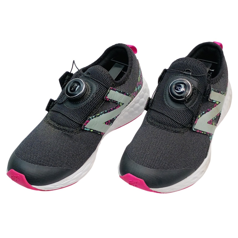 New Balance Fresh Foam BOA Women Size 5 Black Leopard Running Shoes GKNSPLV